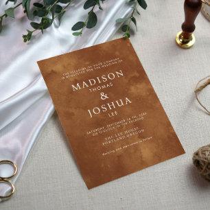 Invitation Aquarelle rustique Mariage vert sauvage