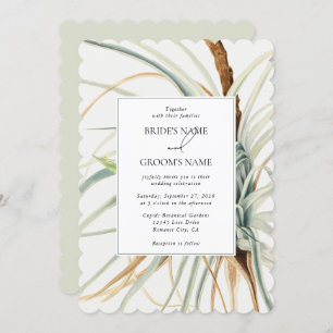 Invitation Aquarelle Rustique Neutral Boho Mariage botanique