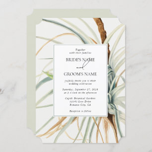Invitation Aquarelle Rustique Neutral Boho Mariage botanique