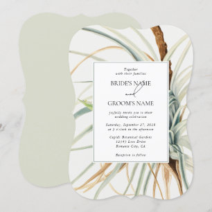 Invitation Aquarelle Rustique Neutral Boho Mariage botanique