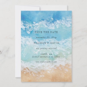 Invitation Aquarelle Rustique Summer Sea Beach Enregistrer La