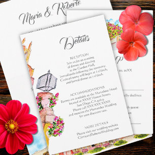 Invitation Aquarelle San Miguel de Allende Détails du Mariage