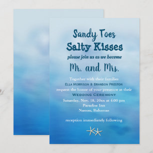 Invitation Aquarelle Sandy Toes Mariage Inviter étoile de mer