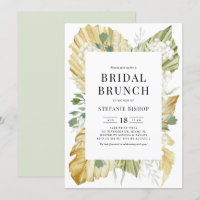 Aquarelle Séchée Palmier Feuille Bridal Brunch d'é