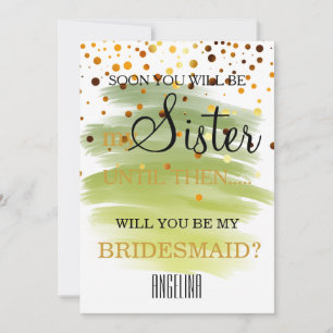 Invitation Aquarelle Serez-vous ma servante d'accueil ?