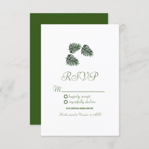Invitation Aquarelle simple Botanique Tropicale Palm Feuilles