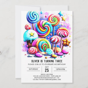 Invitation Aquarelle Sprinkings Editable Anniversaire
