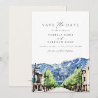 Aquarelle Sun Valley Idaho Mountain Enregistrer la