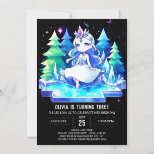 Invitation Aquarelle Sweet Princesse Anniversaire