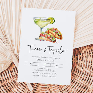 Invitation Aquarelle Tacos & Fête des mariées Tequila