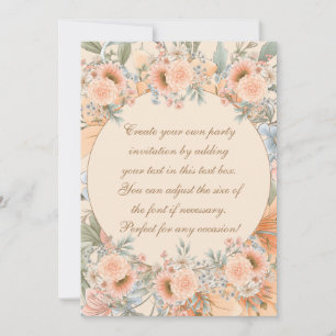 Invitation Aquarelle teinte de bracelet Jardin d'été Flores