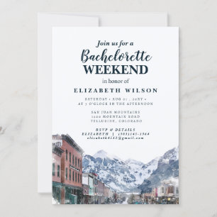 Invitation Aquarelle Telluride Co Bachelorette Mountain