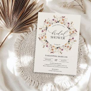 Invitation Aquarelle tendance automne fleur sauvage Fête des 