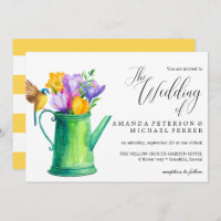 Aquarelle tendance Fleurs arrosage peut mariage