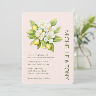 Invitation Aquarelle tendance Mariage botanique fleuri