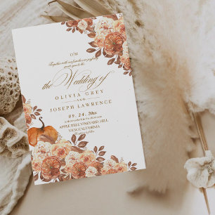 Invitation Aquarelle Terracotta Floral Boho Rustique Mariage