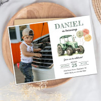 Aquarelle Tracteur 2e fête d'anniversaire Photo