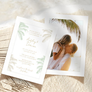 Invitation Aquarelle Tropical Palm Tree Boho Mariage photo