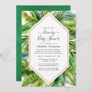 Invitation Aquarelle Tropical Summer Drive Par Douche
