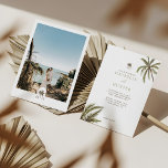 Invitation Aquarelle tropicale Palmiers Boho Mariage Photo<br><div class="desc">Invitation vos invités à votre magnifique mariage sur la plage avec notre photo boho tropical mariage invitation design. Le design présente nos palmiers aquarelles peints à la main avec monogramme de palmiers. Notre mariage tropical boho est parfait pour un thème de plage ou un mariage de destination. Le revers de...</div>