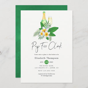 Invitation Aquarelle tropicale Pop Fizz Clink