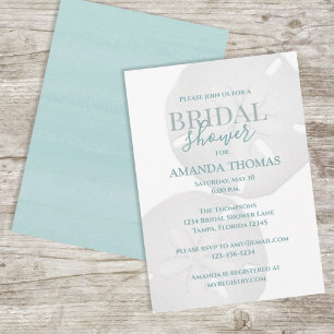 Invitation Aquarelle Turquoise Bord de mer Sable Dollar Éléga