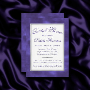 Invitation Aquarelle ultra violette moderne minimaliste