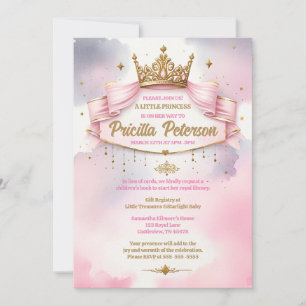 Invitation Aquarelle Un Petit Baby shower Princesse