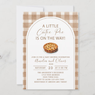 Invitation Aquarelle Un petit gâteau est sur le chemin bébé s