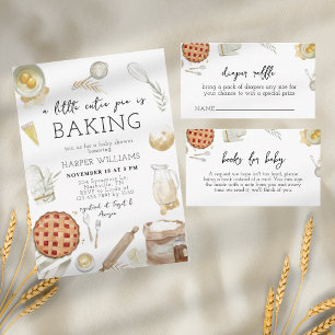 Invitation Aquarelle Une tarte à la croûte est Baby shower de