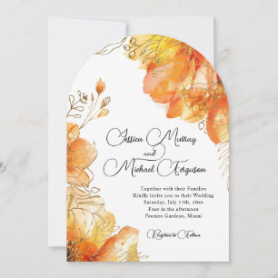 Invitation Aquarelle Verona Coucher de soleil Mariage d'arche