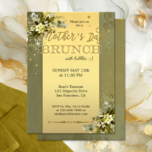 Invitation Aquarelle Vert or Mothers Day Brunch