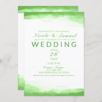 Aquarelle verte de chaux brillante Chic Mariage mo