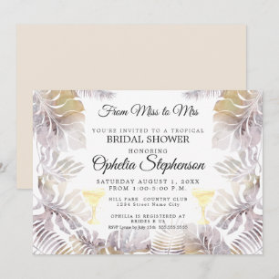 Invitation Aquarelle verte Fête des mariées d'or de sable