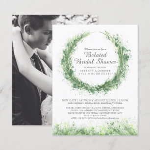 Invitation Aquarelle verte splat nuptiale