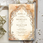 Invitation Aquarelle vintage Arche islamique Mariage musulman<br><div class="desc">Éblouissez vos invités avec cette élégante invitation de mariage islamique avec une belle arche de jardin rustique avec des détails complexes et la typographie moderne. Ajoutez simplement les détails de votre événement sur ce modèle facile à utiliser pour en faire une invitation unique.</div>