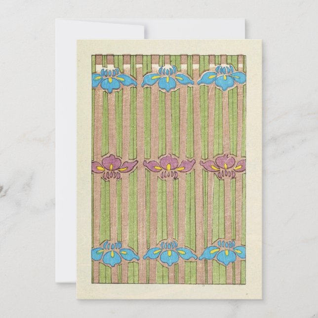 Invitation Aquarelle vintage des fleurs (Devant)