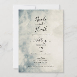 Invitation Aquarelle vintage Sky Abstrait Mariage moderne