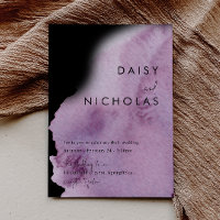 Aquarelle violet et Mariage noir