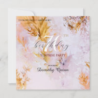 Aquarelle violet Feuilles d'automne surprise Anniv