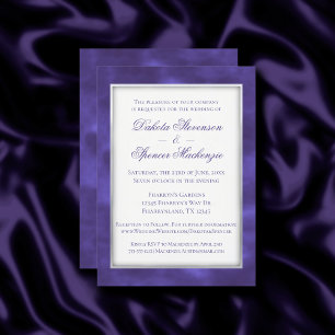 Invitation Aquarelle violette Simple Mariage moderne violet