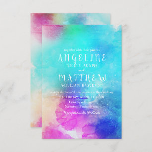 Invitation Aquarelle Whimsal Floral Moderne