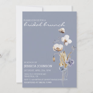 Invitation Aquarelle Whimsical Wild Flower Brunch nuptial