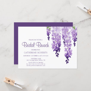 Invitation Aquarelle Wisteria   Brunch nuptial
