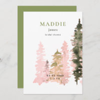 Aquarelle Woodland Green Bride douche