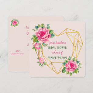 Invitation Aquarelles Fête de Mariage Fleurie