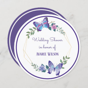 Invitation Aquarelles Fête des mariées Fleurs