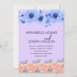 Invitation aquarelles Florales Mariage Botanique Moderne