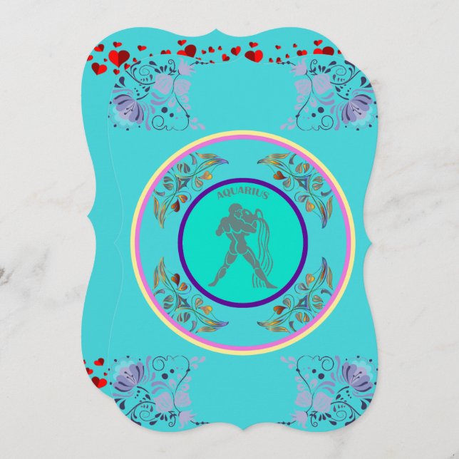 Invitation Aquarius (Devant / Derrière)