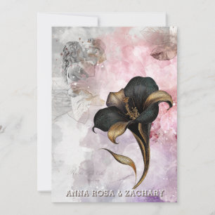 Invitation *~* AR26 Rose 13 QR Victorian RSVP Mariage PHOTO